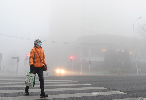 Extremer Smog im chinesischen Dalian.