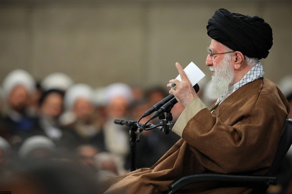 January 9, 2024, Tehran, Iran: Iranian Supreme Leader Ayatollah ALI KHAMENEI speaks during a meeting with people from the Qom Province on the anniversary of the 1978 historic uprising of the people of ...