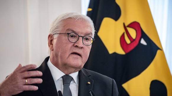 28.10.2022, Berlin: Bundespräsident Frank-Walter Steinmeier spricht bei einer Veranstaltung mit der Deutschen Nationalstiftung. Steinmeier will mit seiner Rede, die unter dem Motto «Alles stärken, was ...