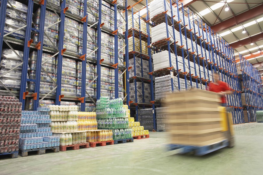 Forklift Driver In Warehouse, model released, , property released, , 10001922.jpg, Working, Motion, Blurred, Indoors, Vehicle, Occupation, Work, Driver, Order, Industry, Product, Moving, Management, F ...