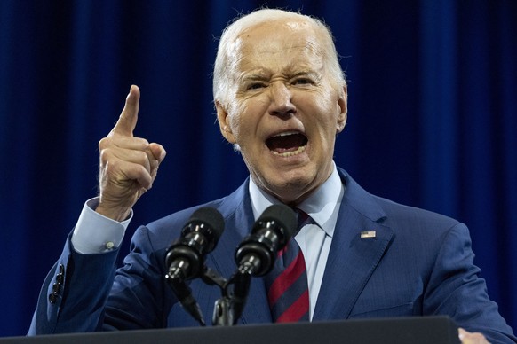 President Joe Biden speaks at the Wilmington Convention Center, Thursday, May 2, 2024, in Wilmington, N.C., as he announces his administration is providing states an additional $3 billion to replace l ...