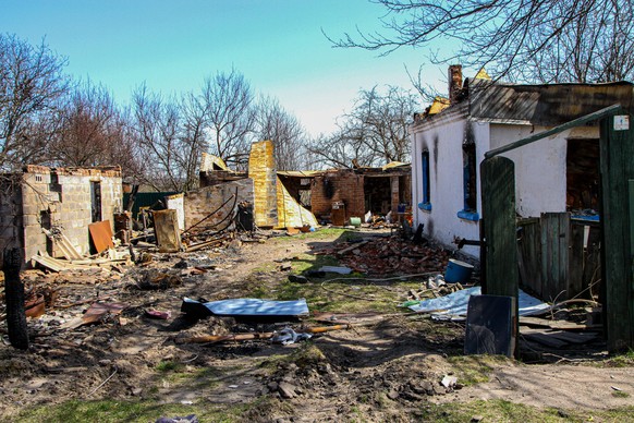 Makariv, eine Kleinstadt in der Nähe Kiews, wurde bei den Kämpfen stark zerstört.