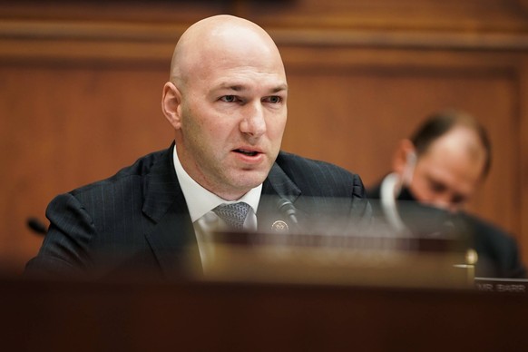 United States Representative Anthony Gonzalez Republican of Ohio is seen during a House Financial Services Committee oversight hearing to discuss the Treasury Departments and Federal Reserves response ...