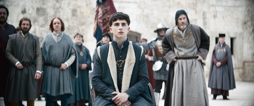 Timothée Chalamet in "The King".