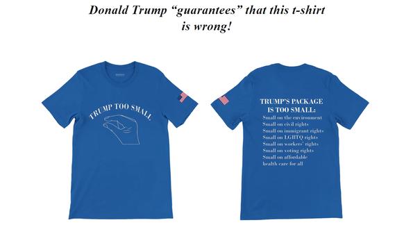 Ein politischer Aktivist will den Slogan "Trump Too Small" als Marke registrieren.