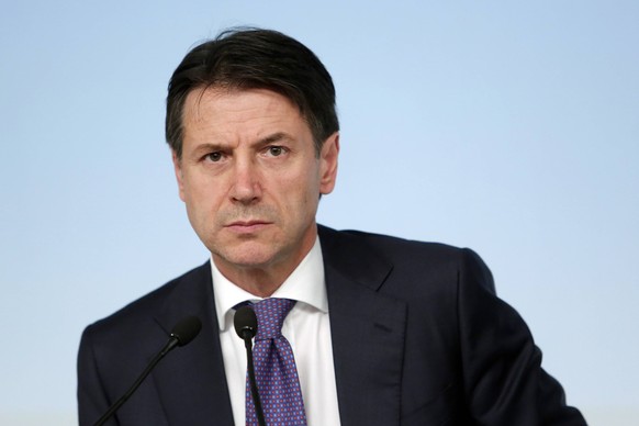 Giuseppe Conte Roma 03/07/2018. Palazzo Chigi. Conferenza stampa per illustrare il Decreto Dignita varato dal Governo Rome July 3rd 2018. Press conference to illustrate di Dignity Act. Foto Samantha Z ...