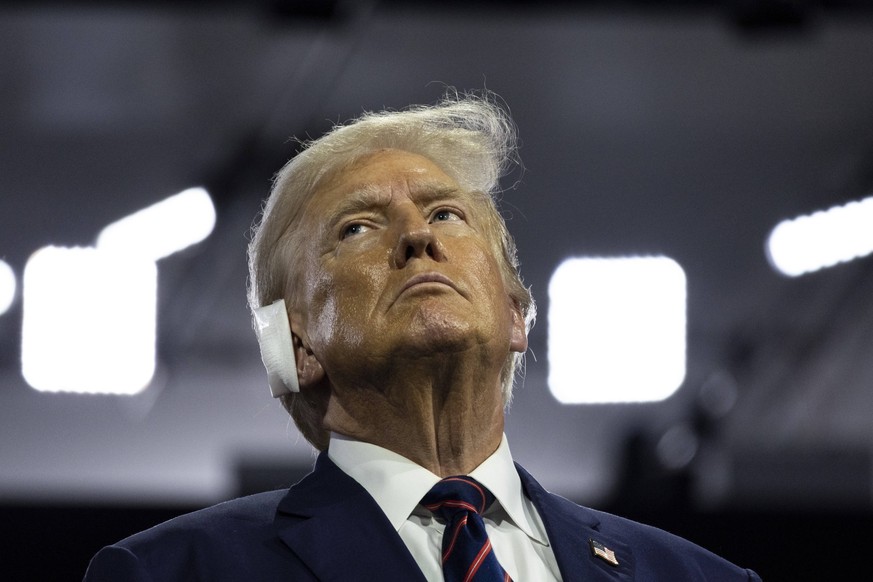 Republican National Convention in Milwaukee AUDE GUERRUCCI MAXPPP Milwaukee 17 07 2024 US former President and 2024 Republican presidential candidate Donald Trump attends the third day of the Republic ...