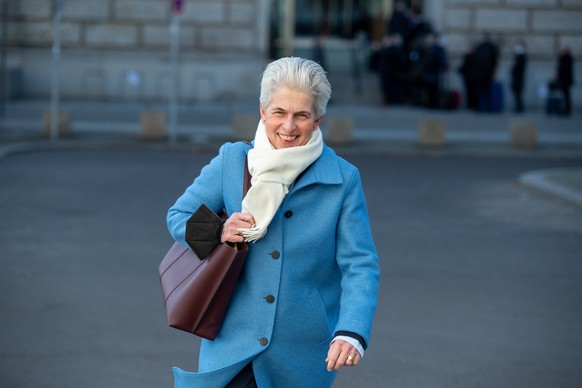 Marie-Agnes Strack-Zimmermann am vergangenen Sonntag auf dem Weg zur Wahl des Bundespräsidenten. 