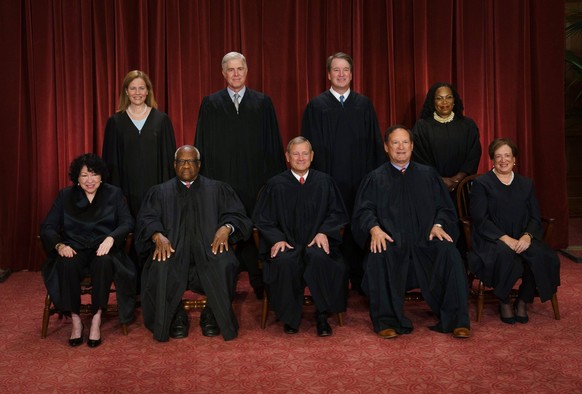 Syndication: USA TODAY Members of the Supreme Court pose for a group photo on Oct. 7, 2022 in Washington, DC, USA at the Supreme Court. Seated from left: Associate Justice Sonia Sotomayor, Associate J ...