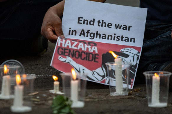 Eine Solidaritätsaktion für getötete Hazara.