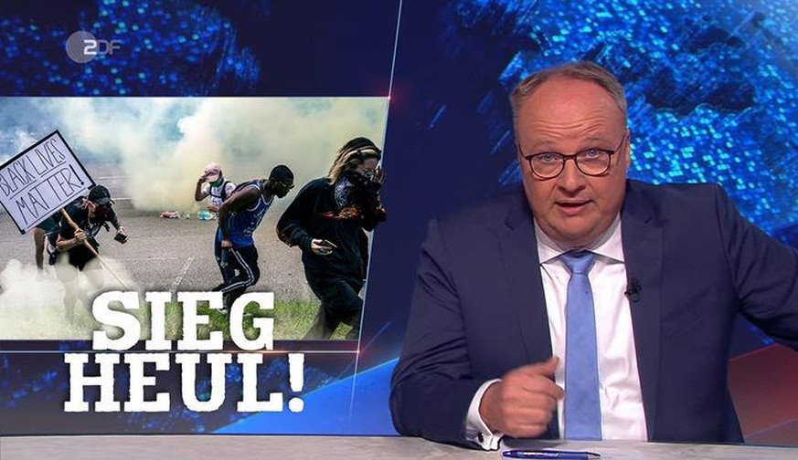 In der "Heute-Show" deutet Welke einen Vergleich Trumps mit der Nazi-Zeit an.