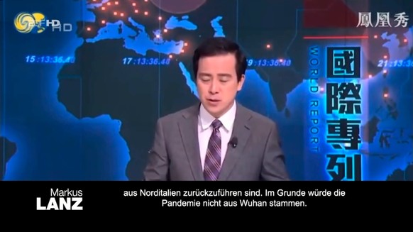 Das chinesische Staatsfernsehen zitiert Alexander Kekulé und reißt seine Aussagen aus dem Zusammenhang, um die eigenen Positionen zu untermauern. 