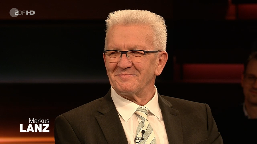 Kretschmann ist gut gelaunt bei "Markus Lanz".