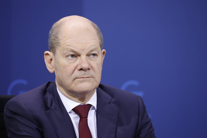 Olaf Scholz, Bundeskanzler der Bundesrepublik Deutschland, Berlin, Pressekonferenz von BK Scholz, MP W