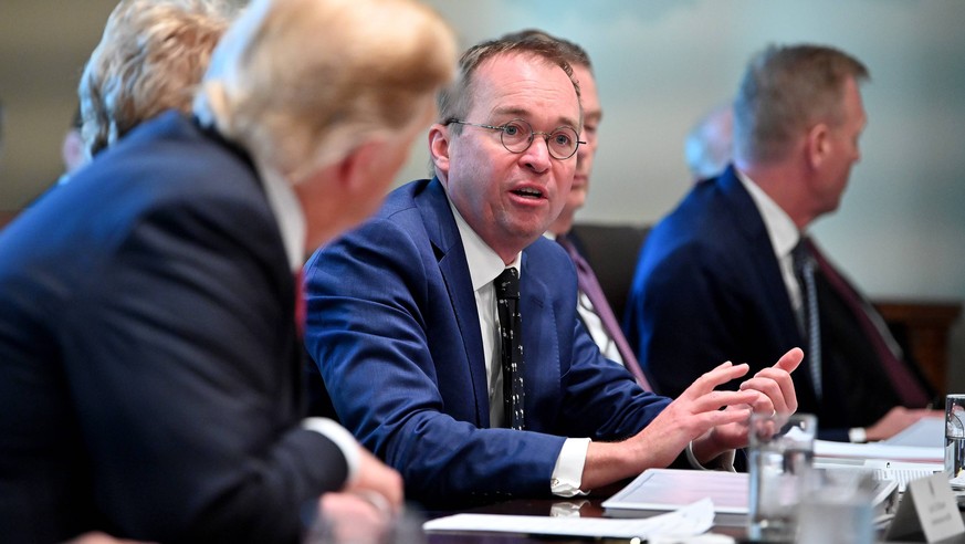 Mick Mulvaney Director of the Office of Management and Budget, speaks during a Cabinet meeting with President Donald J. Trump at the White House on October 17, 2018 in Washington, D.C. PUBLICATIONxINx ...