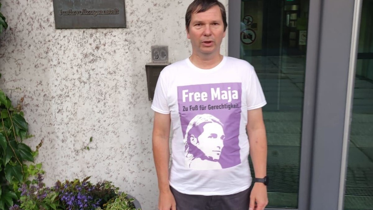 Start an der JVA Dresden: Majas Vater will rund 800 Kilometer laufen.