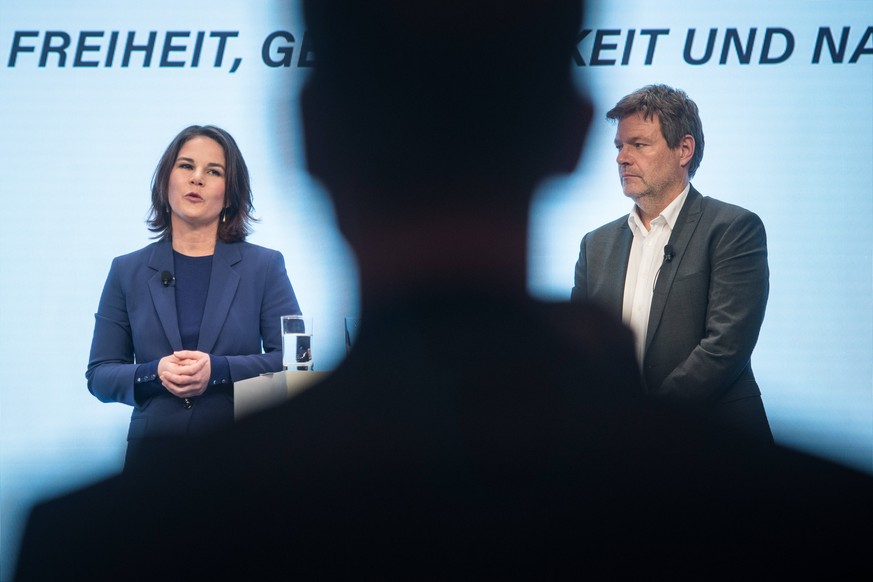 Annalena Baerbock und Robert Habeck bei der Vorstellung des Koalitionsvertrags von SPD, Grünen und FDP am vergangenen Mittwoch. 