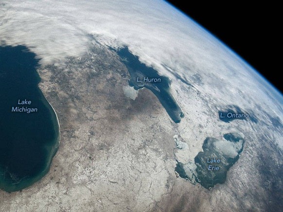 December 30, 2022 - Earth Atmosphere - On February 20, 2022 a strong winter storm brought snow, sleet, and rain to the Great Lakes area of the U.S. and Canada. At the time, the space station was orbit ...