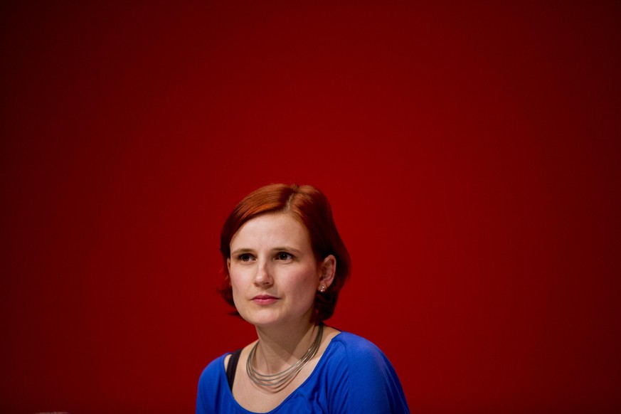 GOETTINGEN, GERMANY - JUNE 02: Katja Kipping, candidate for the newly co-leader of the German far-left party Die Linke, attend at the partys annual congress on June 2, 2012 in Goettingen, Germany. Par ...