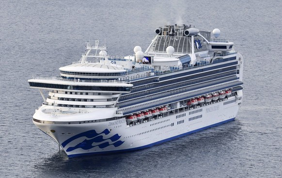 Die "Diamond Princess" im Hafen von Yokohoma.