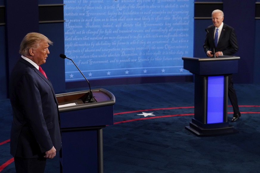 Wird das letzte TV-Duell vor der Präsidentwahl wieder so chaotisch? Der erste Schlagabtausch von Donald Trump und Joe Biden ließ nichts Gutes ahnen. Doch diesmal ging es anders zu.