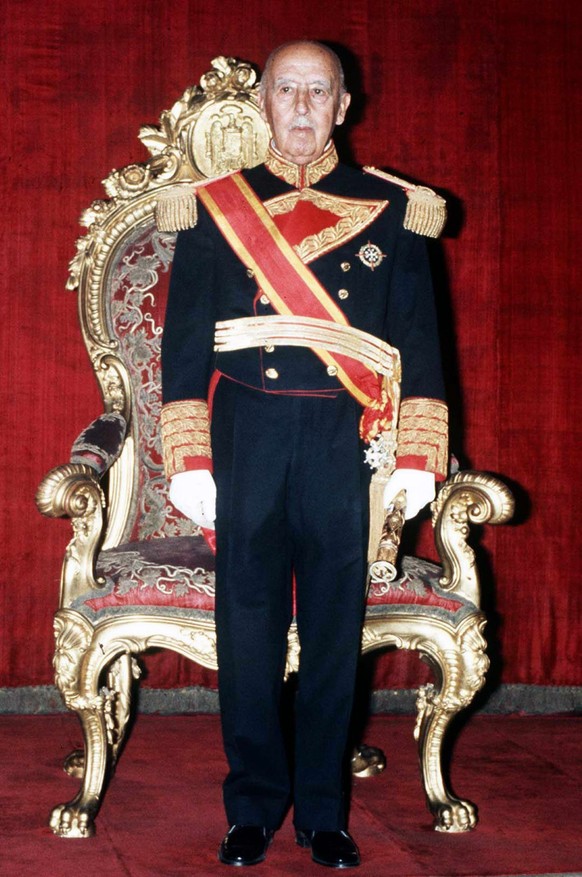 Der spanische Diktator General Francisco Franco, aufgenommen im Januar 1975 in Madrid.