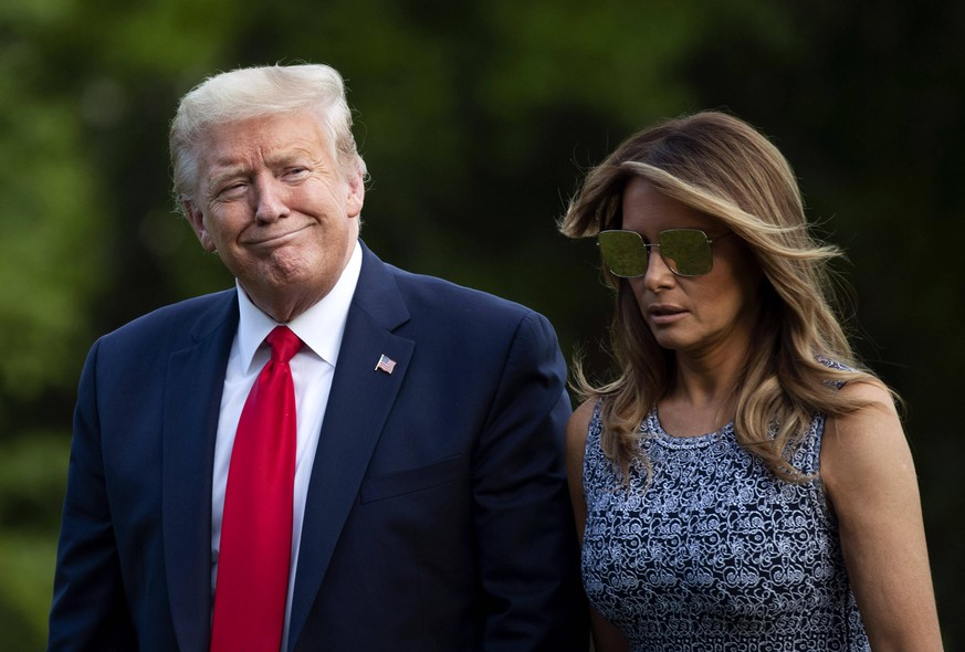 President Donald Trump and First Lady Melania Trump return to the White House in Washington, DC on Wednesday, May 27, 2020. President Trump and the First Lady are returning from NASA s Kennedy Space C ...