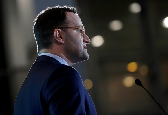 German Health Minister Jens Spahn gives a statement in Berlin, Germany, February 26, 2020. REUTERS/Michele Tantussi