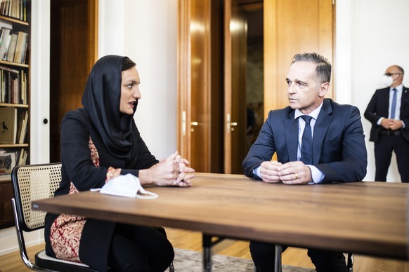 Zarifa Ghafari (li.) am 27. August im Gespräch mit Außenminister Heiko Maas
