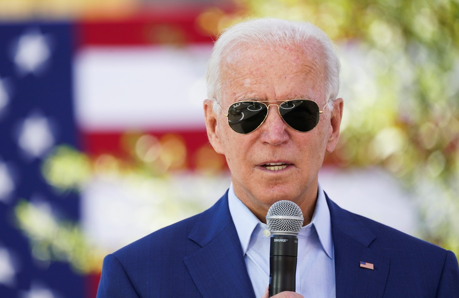 Democratic U.S. presidential nominee Joe Biden speaks at an outdoor Biden presidential campaign event in Charlotte, North Carolina, U.S., September 23, 2020. REUTERS/Kevin Lamarque