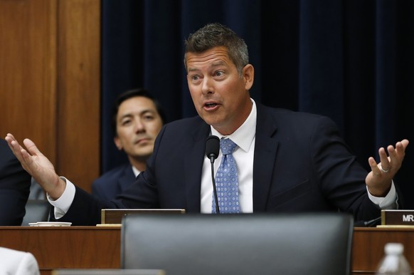 FILE - Rep. Sean Duffy, R-Wis., speaks during a hearing July 18, 2018, on Capitol Hill in Washington. President-elect Donald Trump has nominated Duffy to be Transportation Secretary. (AP Photo/Jacquel ...