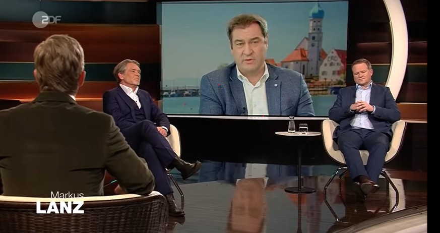 Markus Söder bei seinem Auftritt bei Markus Lanz.