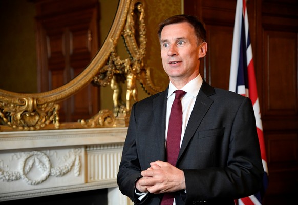 Britain's Foreign Secretary Jeremy Hunt speaks with Reuters at the Foreign Office in London, Britain May 7, 2019. REUTERS/Toby Melville