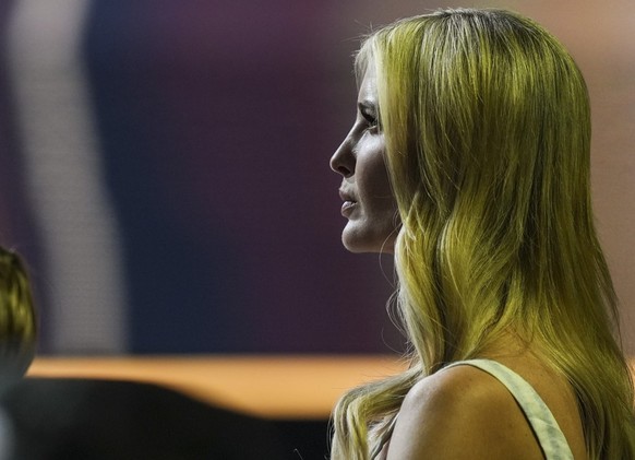 Jared Kushner and wife Ivanka Trump await the draw for the 2025 FIFA Club World Cup soccer tournament, Thursday, Dec. 5, 2024, in Miami. (AP Photo/Rebecca Blackwell)