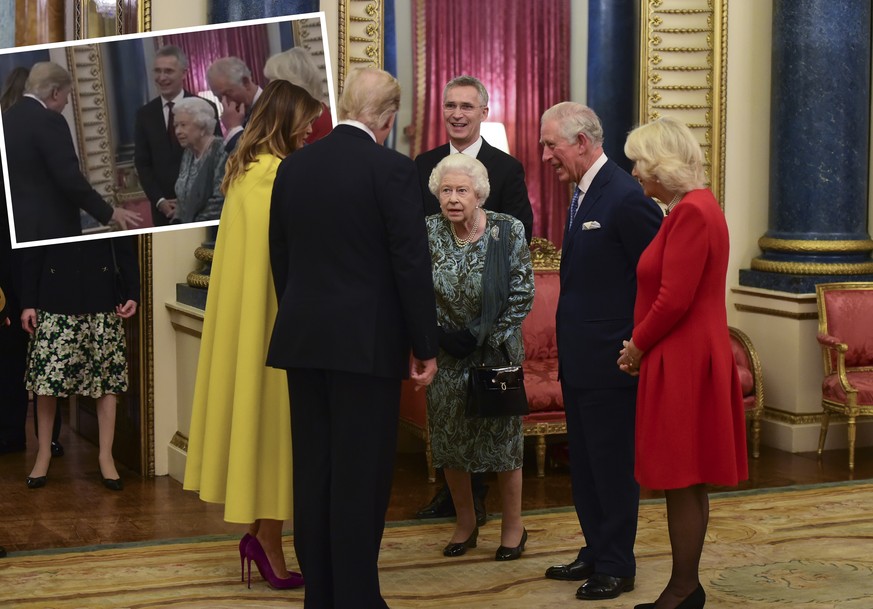 Die Queen trifft Trump. 