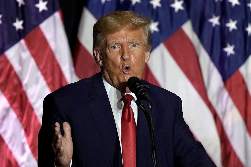 FILE - Former President Donald Trump speaks during a rally, July 7, 2023, in Council Bluffs, Iowa. Trump said Tuesday that he has received a letter informing him that he is a target of the Justice Dep ...