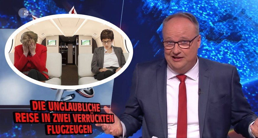 "Heute-Show"-Moderator Oliver Welke knöpfte sich Kanzlerin Angela Merkel und CDU-Chefin Annegret Kramp-Karrenbauer vor.