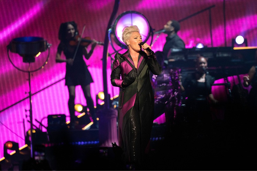 Pink, die Saengerin bei ihrem Konzert am 7.05.2019 in der Colonial Life Arena in Columbia, South Carolina im Rahmen ihre Beautiful Trauma Tour Pink Konzert in Columbia im Rahmen der Beautiful Trauma T ...