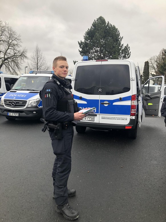 Mike Haubold ist Polizeikommissar in Dresden.