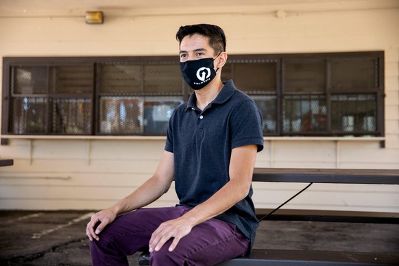 July 9, 2020, San Diego, CA, United States: SAN DIEGO, CA - JULY 09: Lenin Gutierrez, a Starbucks barista who asked woman to wear mask, got berated by her on social media, and wound up the beneficiary ...