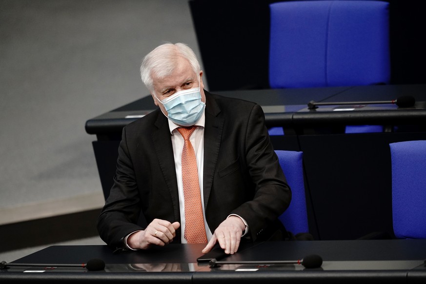 25.03.2021, Berlin: Horst Seehofer (CSU), Bundesminister des Innern, f