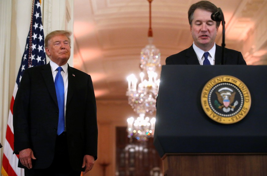 U.S. President Donald Trump introduces his Supreme Court nominee judge Brett Kavanaugh in the East Room of the White House in Washington, U.S., July 9, 2018. REUTERS/Leah Millis