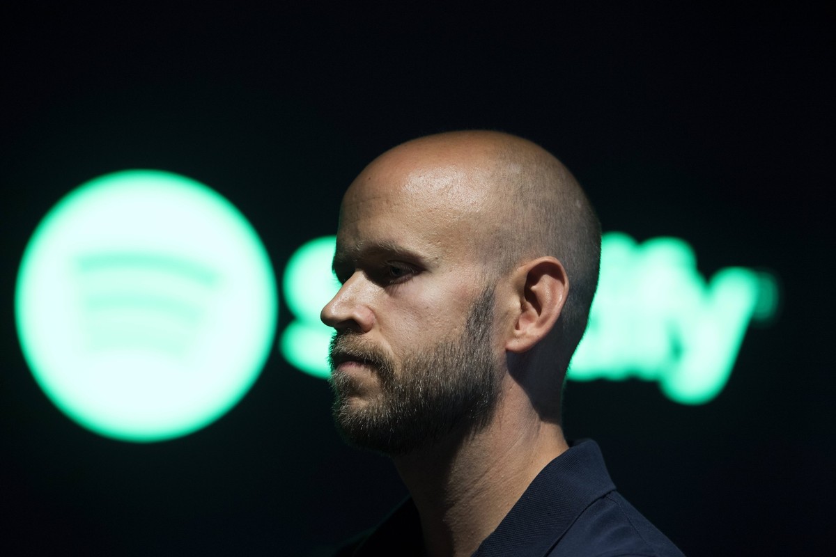 STOCKHOLM 2018-08-15 Daniel Ek, co-founder of Spotify, is presenting the companyÂs new office in Stockholm, Sweden on Wednesday Stockholm Sweden x10060x *** STOCKHOLM 2018 08 15 Daniel Ek, co founder  ...