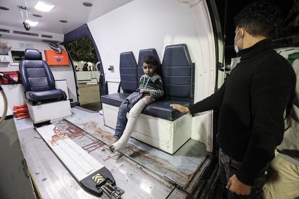Injured Palestinians, Includ Children are brought to Al-Aqsa Martyrs Hospital in Dair El-Balah for treatment following the Israeli attacks in Gaza Injured Palestinians, Includ Children are brought to  ...
