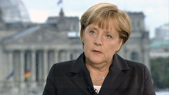 Angela Merkel ist hier in einem Interview bei RTL zu sehen.