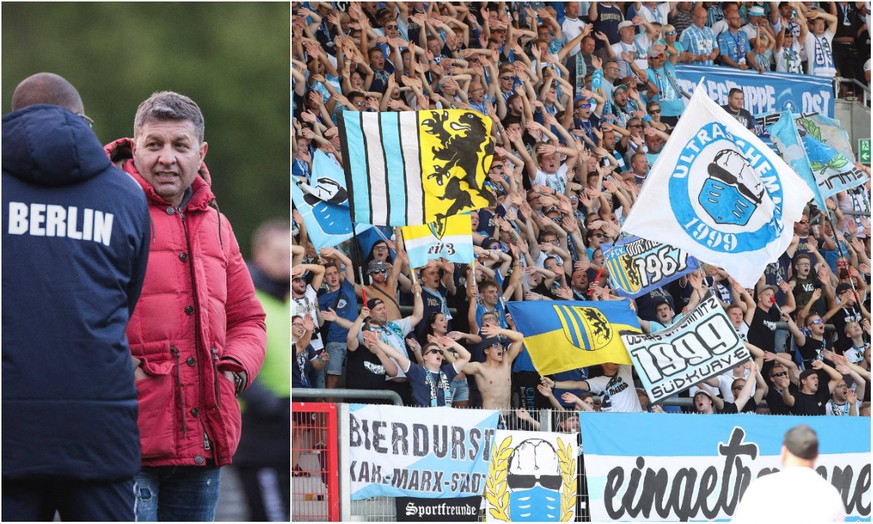 Mehmet Ali Han, Präsident vom Berliner AK, hat sich keine Fans im Chemnitzer Block gemacht.