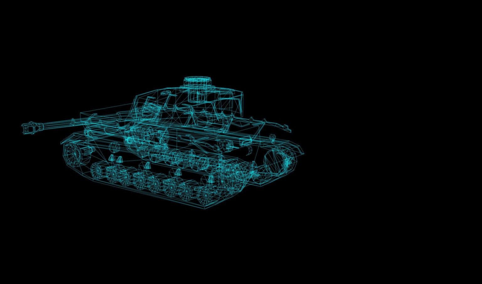 3d rendering - wireframe model of Tank Hologram in Motion., 3d rendering - wireframe model of Tank Hologram in Motion.., 3d rendering - wireframe model of Tank Hologram in Motion.., 03.07.2020, Copyri ...