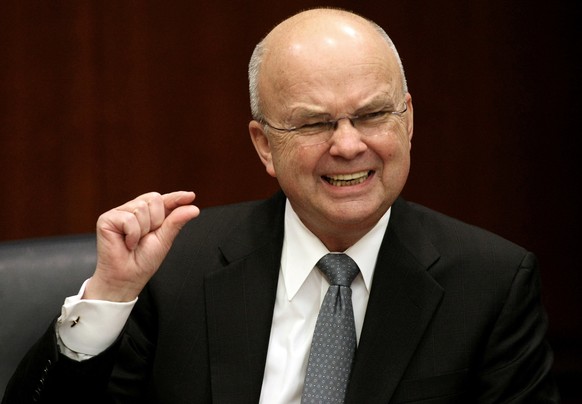 FILE - In this Jan. 15, 2009, file photo, then-CIA Director Michael Hayden gestures during a news conference at CIA headquarters in Langley, Va. The cast of TV’s “Homeland” call it “spy camp.” It’s wh ...