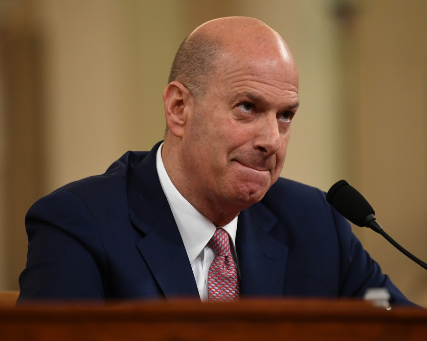 Gordon Sondland, Ambassador to the European Union, testifies before the House Intelligence Committee Impeachment Hearings into President Donald Trump in Washington, DC on Wednesday, November 20, 2019. ...