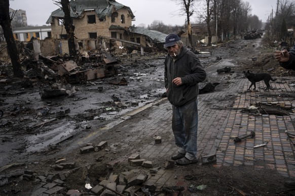 Ort des Grauens, die Stadt Butscha bei Kiew